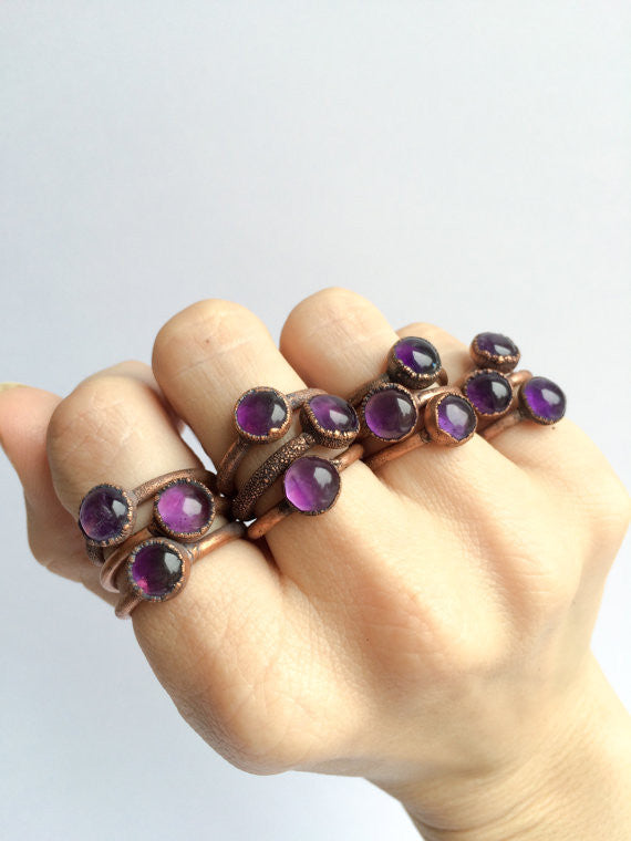 Amethyst Orb Ring