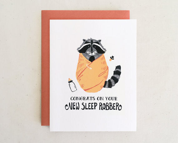 Congrats on Your New Sleep Robber! Baby Card