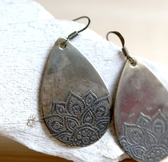 Mandala Teardrop Earrings