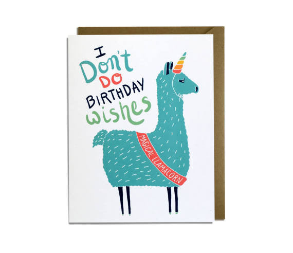 I Don't Do Birthday Wishes Card