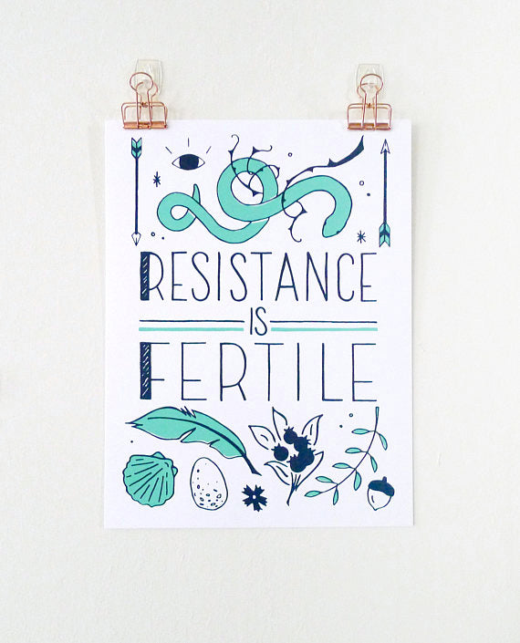 Resistance is Fertile Poster // by Middle Dune