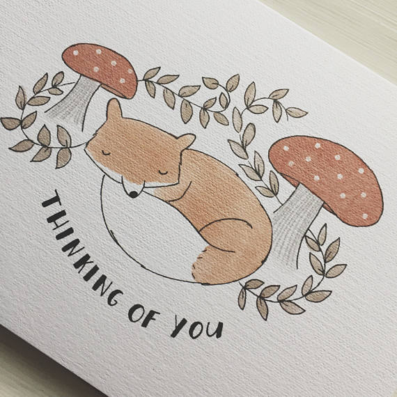 Thinking of You Fox Greeting Card Box Set