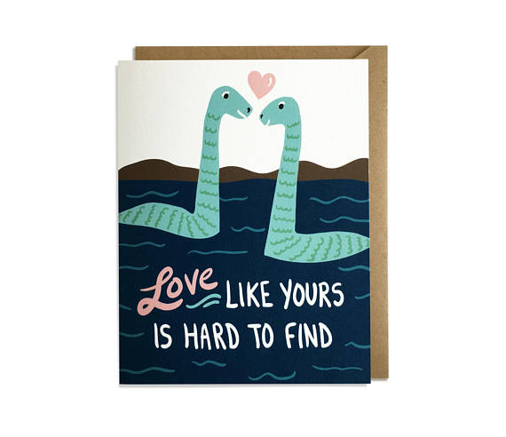 Loch Ness Monster Wedding Card