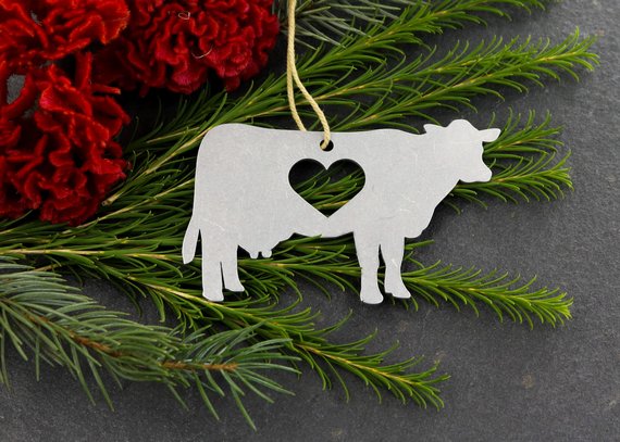 Cow Metal Ornament