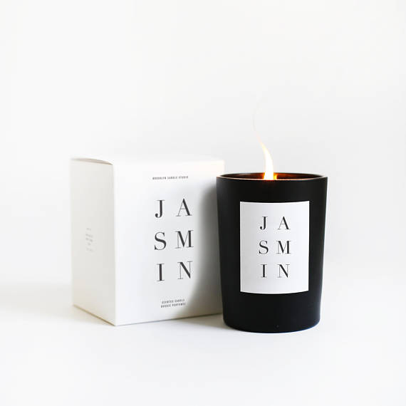 Jasmin Noir Black Matte Luxury Candle