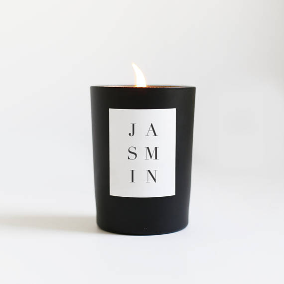 Jasmin Noir Black Matte Luxury Candle