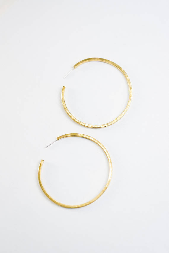 Kye Brass Hoop Earrings