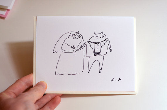 Cat Wedding Greeting Card