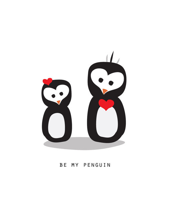 Be My Penguin Love Greeting Card