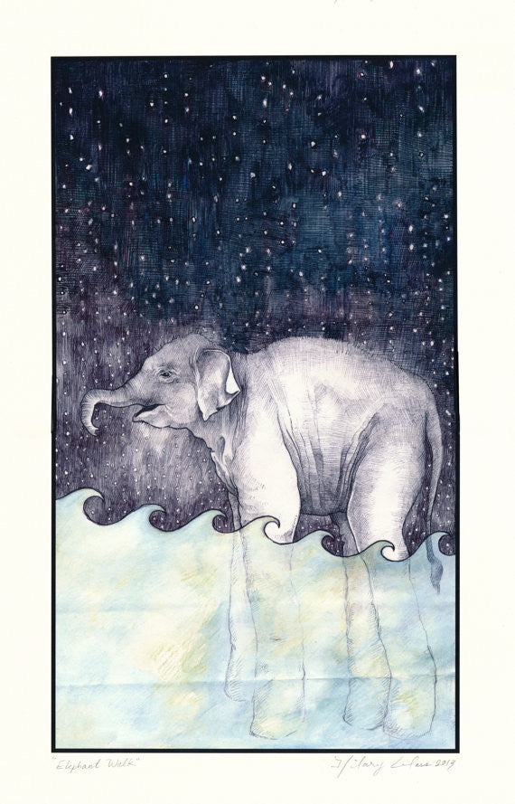 Elephant Walk 11x17 Print