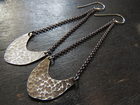 Silver Pendulum Earrings - Small