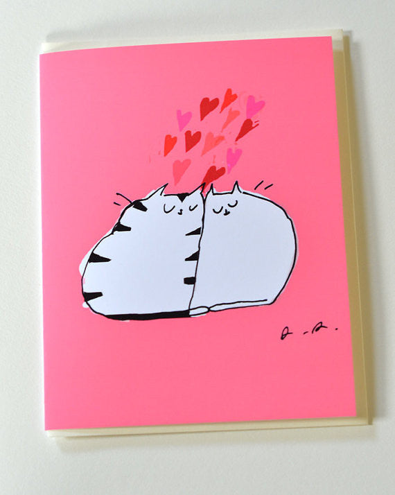 Lovahs Cat Greeting Card
