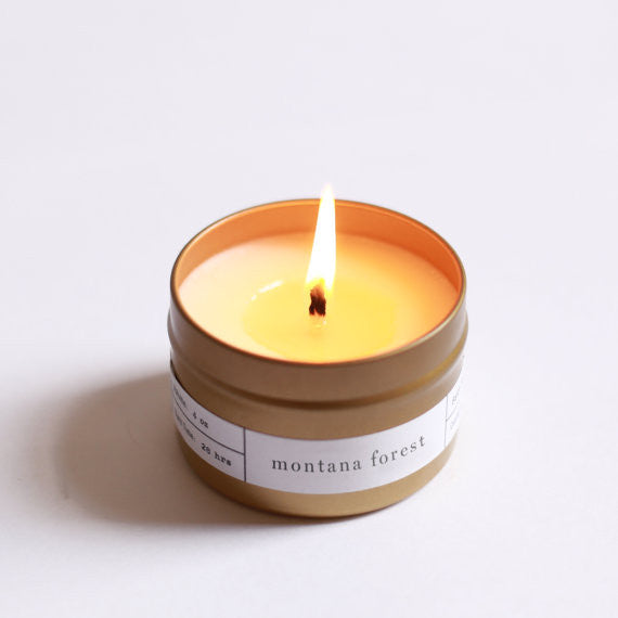 Montana Forest Gold Travel Candle