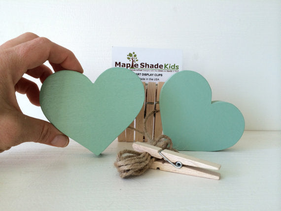 Mint Green Heart Art Display