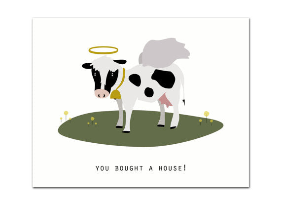 Holy Cow New House Greeting Card