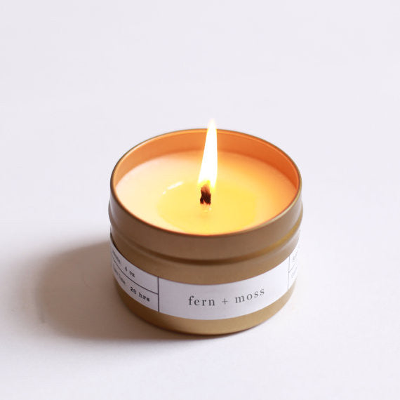 Fern + Moss Gold Travel Candle