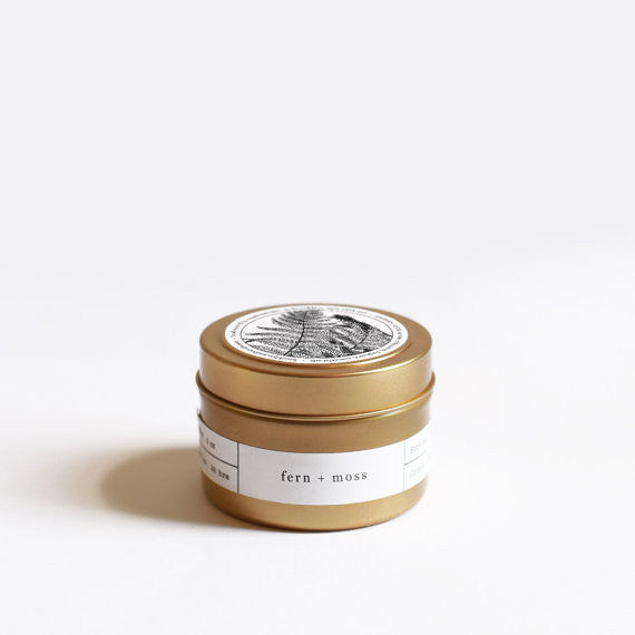 Fern + Moss Gold Travel Candle