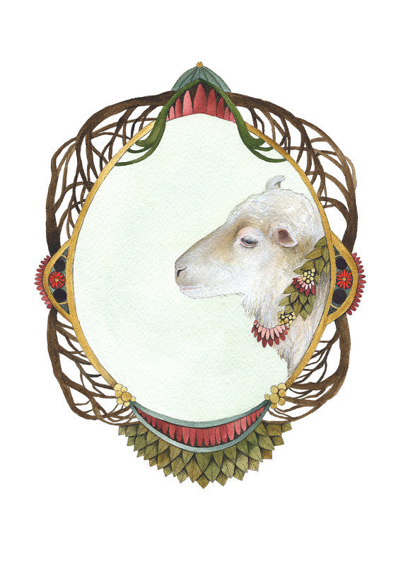 Quilted Portrait: The Sheep - Art Print