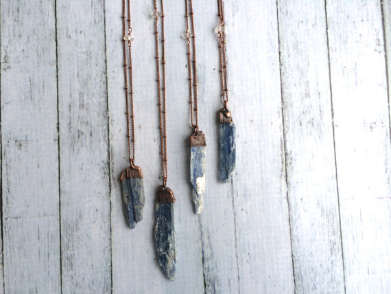 30"  Raw Kyanite Necklace*