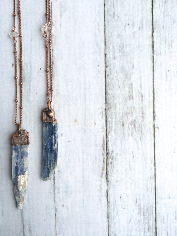 30"  Raw Kyanite Necklace*