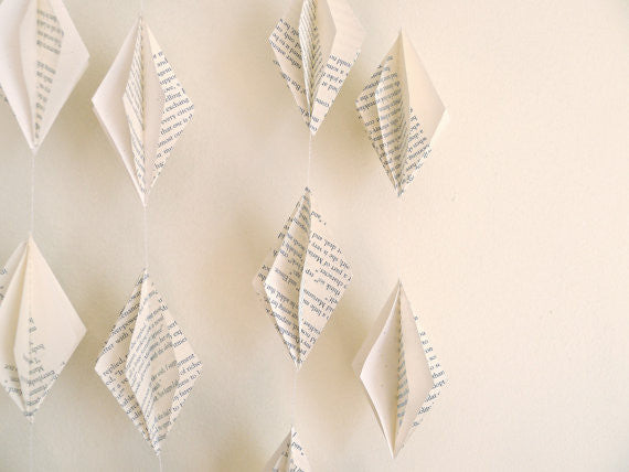 Recycled Book Garland