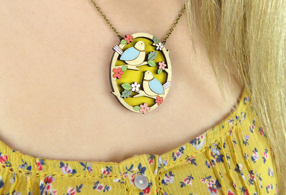 Two Little Birds Necklace