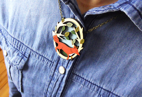 Running Fox Necklace