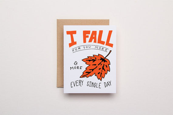 Fall for You - Letterpress Card