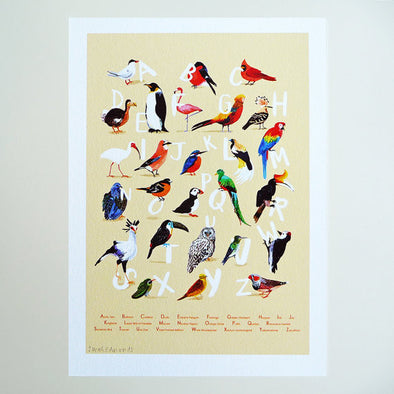Avian Alphabet Giclee Print