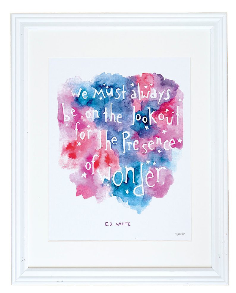 Presence of Wonder - E.B. White Quote Print