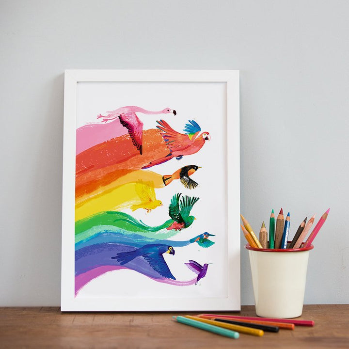 Bird Rainbow A4 Print