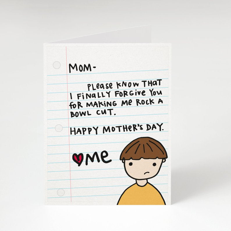 Bowl Cut Mother's Day Greeting Card