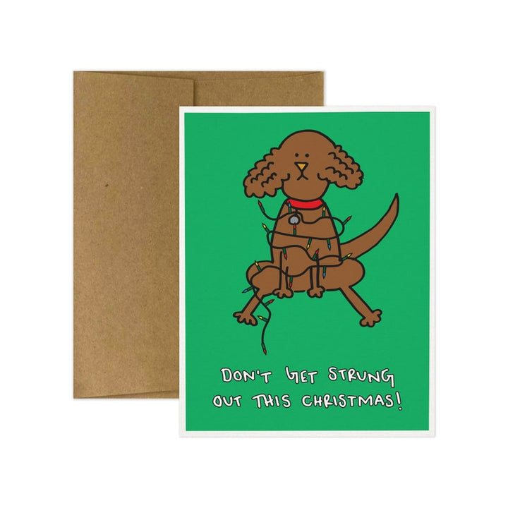 Don't Get Strung Out This Christmas Holiday Card