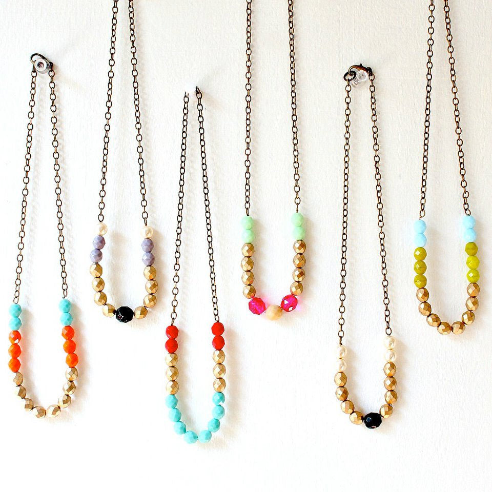 Colorful Bead Layering Necklace