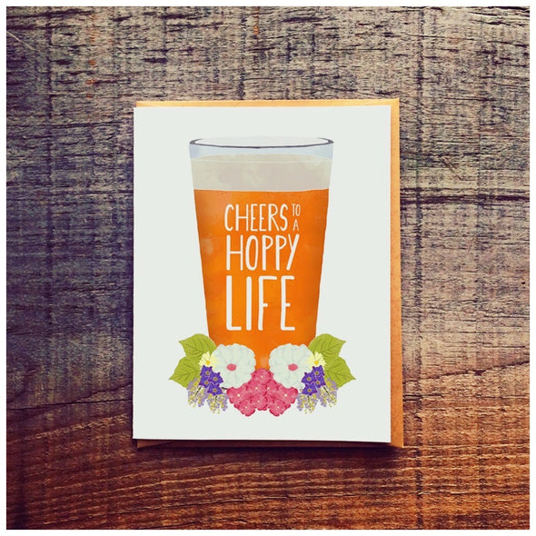 Cheers to a Hoppy Life Wedding Card