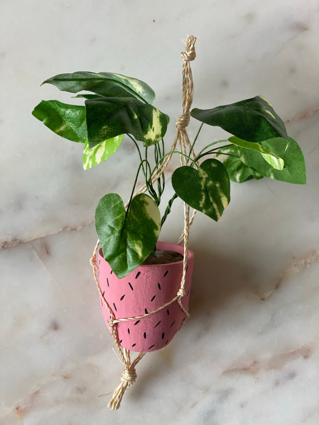 Pink Hanging Plant Ornament