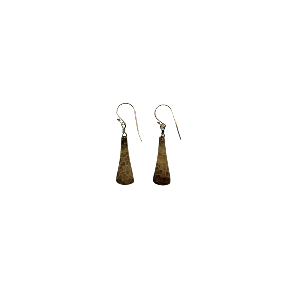 Brass Taper Strip Earrings
