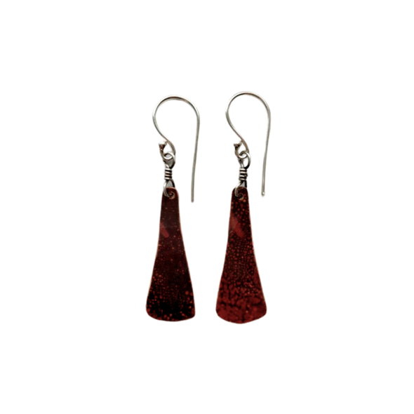Copper Taper Strip Earrings - Small