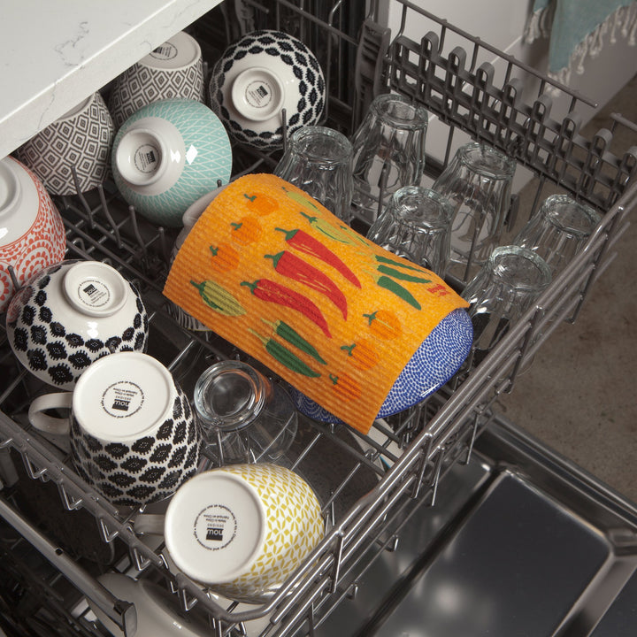 Chili Peppers Swedish Dishcloth