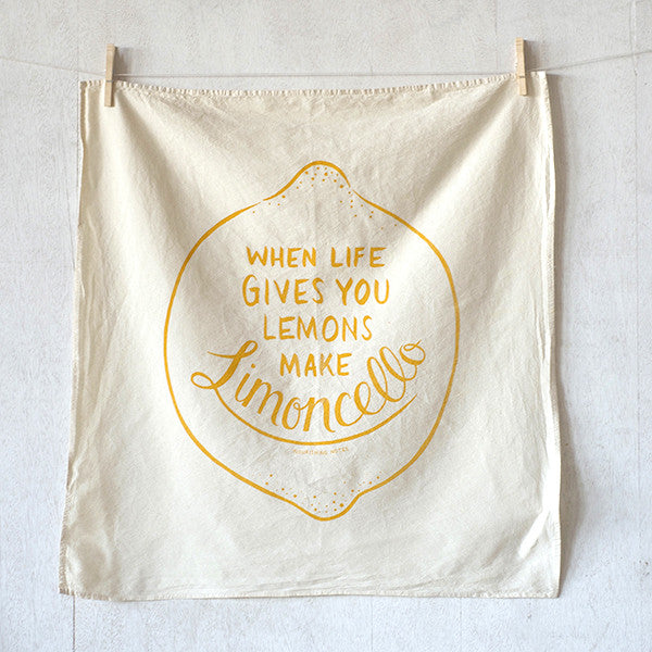 When Life Gives You Lemons Flour Sack Kitchen Towel