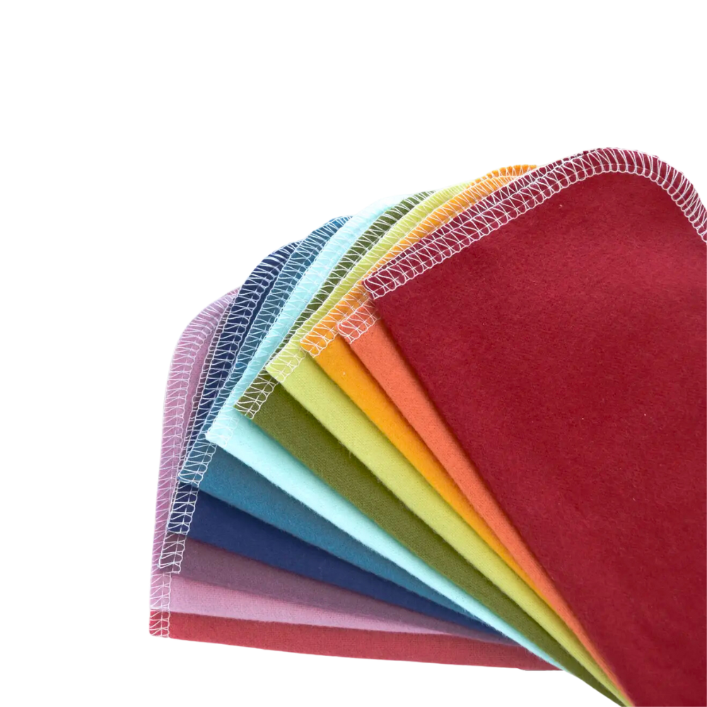Reusable Cloth Wipes - Earthy Rainbow
