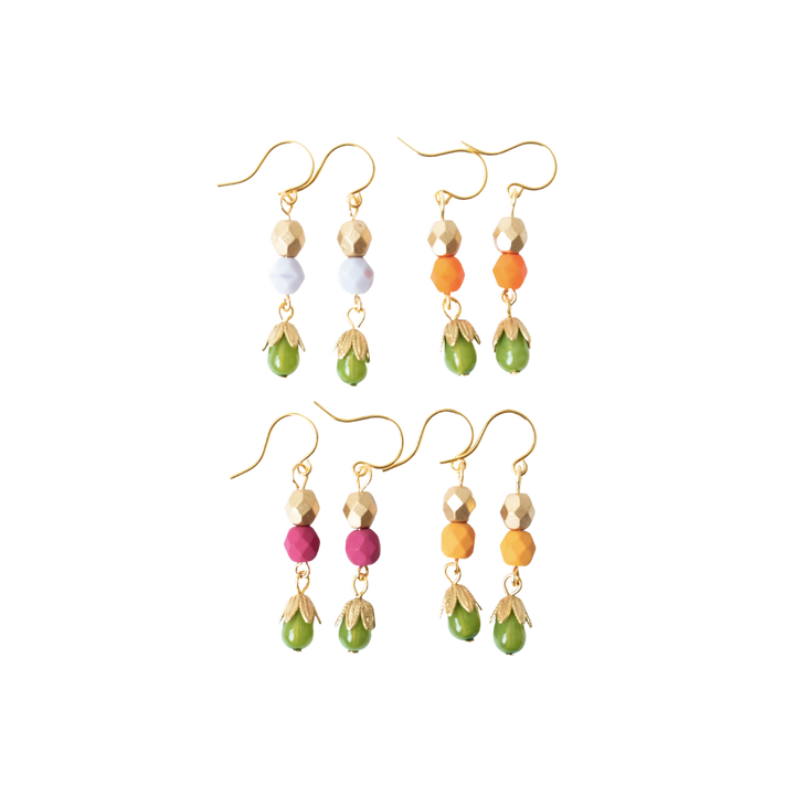 Small Colorful Beaded Earrings