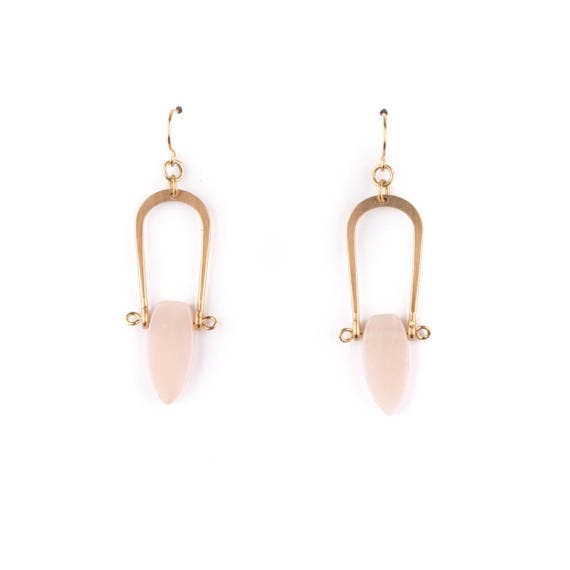 Peach Aventurine Amulet Earrings