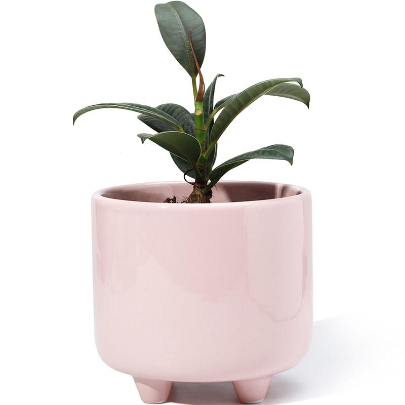 pink glazed plant pot Pink Glazed Ceramic Plant Pot