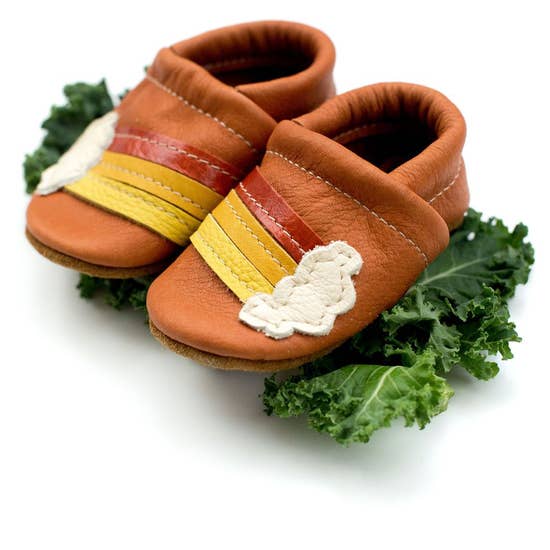 Moccs Rainbow Leather Baby Shoes