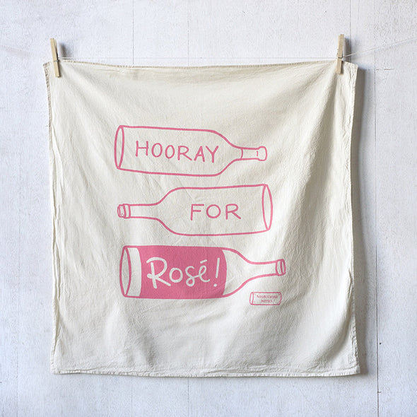 Hooray for Rosé flour sack kitchen towel