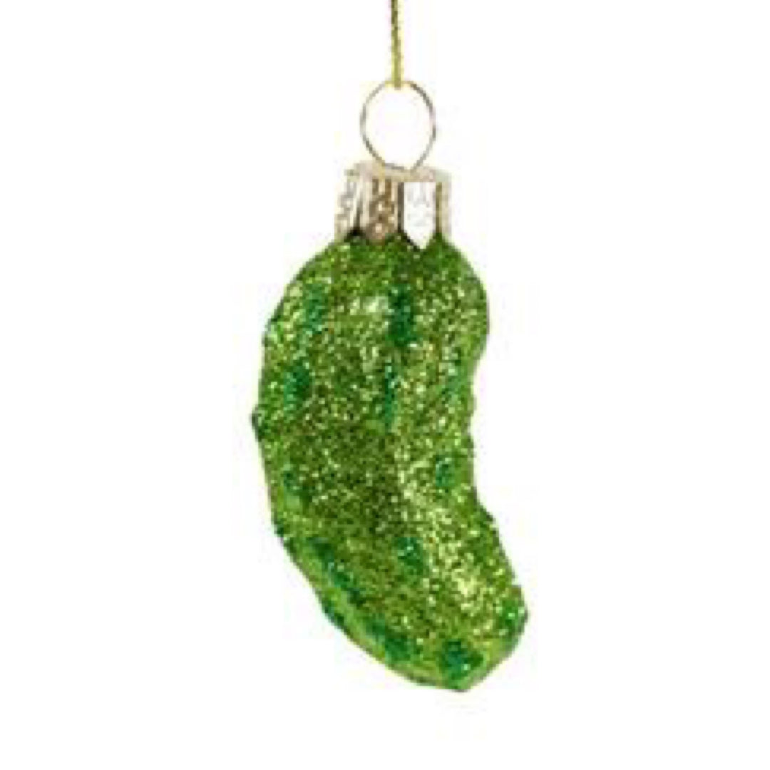 Tiny Pickle Glass Ornament