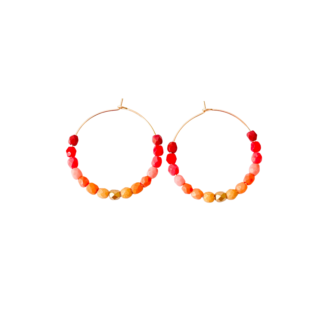 Colorful Gold Filled Ombre Hoops