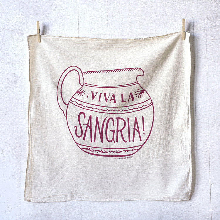 Viva La Sangria flour sack kitchen towel