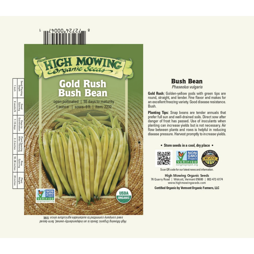 Gold Rush Yellow Wax Bean: 1 ounce